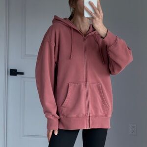 TNA Boyfriend Cozy Fleece Zip Hoodie size M